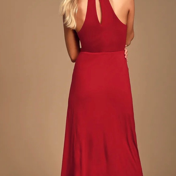NWT Lulus Malania red halter dress - Picture 3 of 10